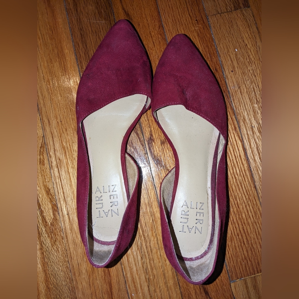 Naturalizer Red Wine Pointed Flats